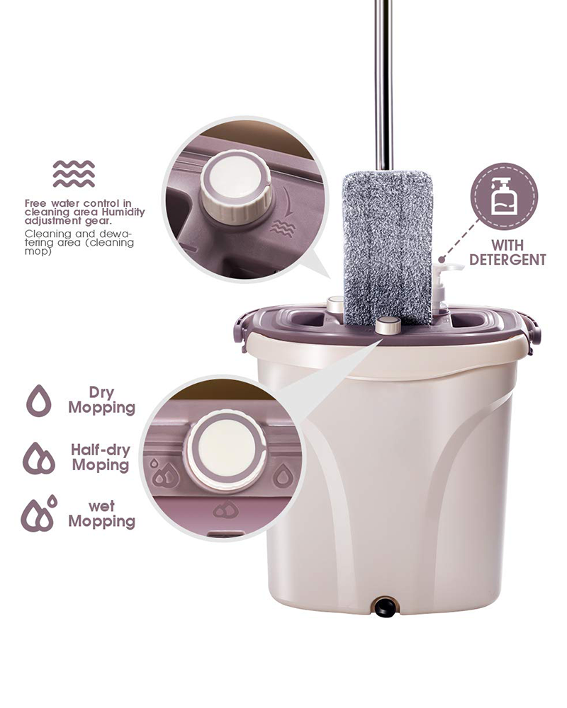 Set Baldi Mop Dwi Zon Kawalan Dwi Kotor Pemisahan Air Kotor